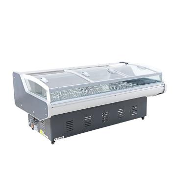 China Supermarket Deli Display Fridge Sliding Glass Chest Freezer for sale