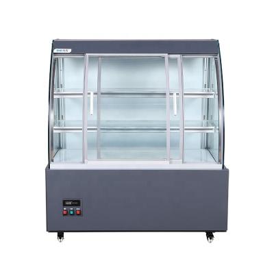 China Front sliding glass door cake display counter fridge for supermarket and bakery for sale