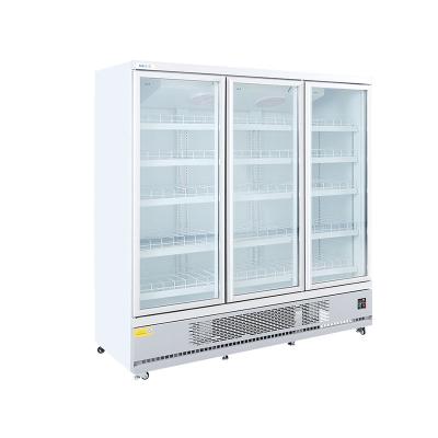 China Double Door Commercial Beverage Display Restaurant Refrigerator Freezer for sale