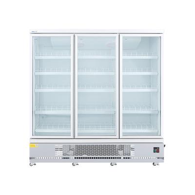 China Beverage Display Multi Deck Upright Freezer With 2 Glass Doors for sale