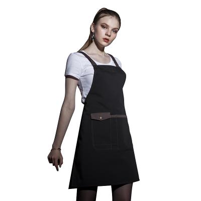 China Kitchen Canvas Bib Cleaning Sleeveless Working Apron With Pocket For Waiter Bartender Aprons For Cafe Restaurant for sale