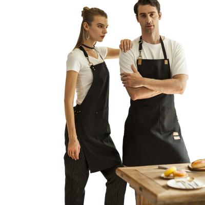 China High Quality Unisex Waterproof Work Protective Canvas Bartender Uniform Bistro Bid Apron For Bar Cafe Restaurant for sale