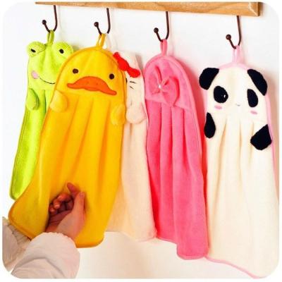 China Cute Animal Microfiber Kids Children Cartoon Absorbent Hand Dry Towel Lovely Hand Towel for sale