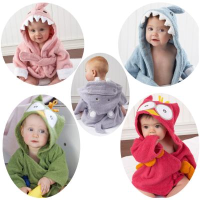 China Hooded Animal Modeling Baby Bathrobe/Kids Bathrobe 100% Cotton Soft Cute Towel Hot Sell for sale