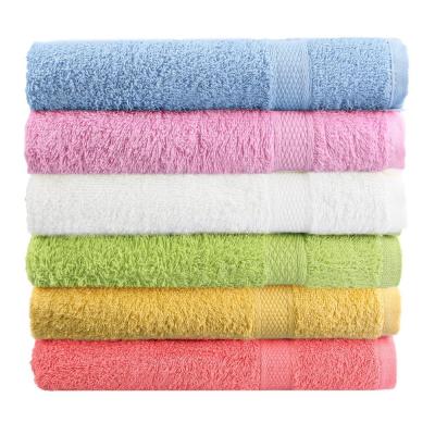 China Super Soft High Quality 100% Cotton Bath towel 70*140cm Solid Plain Dyed Bath Hotel Towel for sale