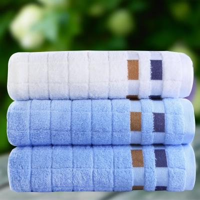 China 100% Cotton 30x70cm Solid Plaid Dyed Jacquard Design Family Face Towels Hair Towel Wash for sale