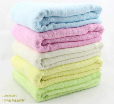 China Natural Bamboo Fiber 28*55'' Bath Towel Soft  Pure Color Natural Organic Bamboo Fiber Towe for sale