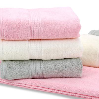 China 28*55'' Natural Organic Bamboo Fiber Bath Towel OEM Bamboo Fiber Hand Towel Face Towels for sale