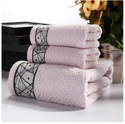 China New Household 100% Cotton Beach Face Towel Set Printed for Adults   Baby Bath Towel Set for sale