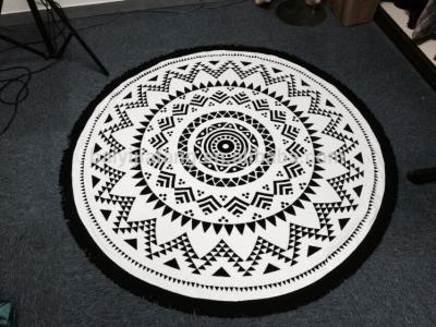 China black tassel round beach towel custom print beach towel hot sell large round beach towel for sale