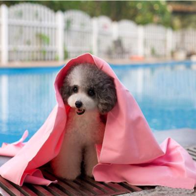 China 66*43 large pet bath towel dog bath towel synthetic chamois PVA towel Clean  pet towel for sale