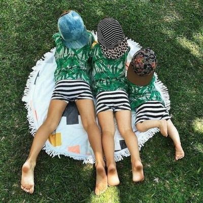 China custom children small round beach towel kids round towels kids roundies for sale