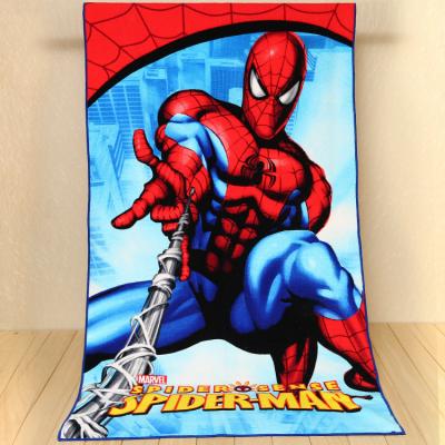 China Cheap Kids Microfiber cartoon printed spider-man beach towels for sale