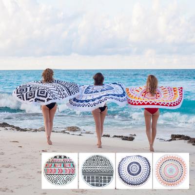 China beach towel Type and Woven Technics Indian Round Beach Towel Mandala Round Beach Towels for sale