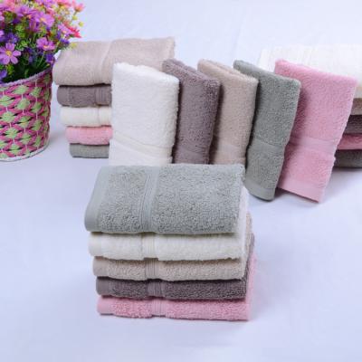 China 100% Cotton High End Luxury Home&Hotel Plain Dyded  Bath Towel Face Towel Hand Towel Towel Set for sale