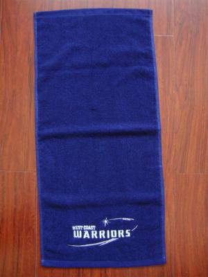 China Solid color custom logo hand towel 100% cotton fitness towel gym towel for sale