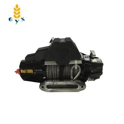 China AUTOMATIC Off-Road Self-Rescue Auto-Motor Winch, Electric Car Winch 13000lbs Black Shell Nylon Is Durable for sale