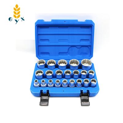 China Plum Blossom Socket Wrench /12-Angle Twelve-Angle Chrome Vanadium Alloy Steel 1/2 Tooth Socket Flower Outer Group/Mouth Group/Top Group for sale