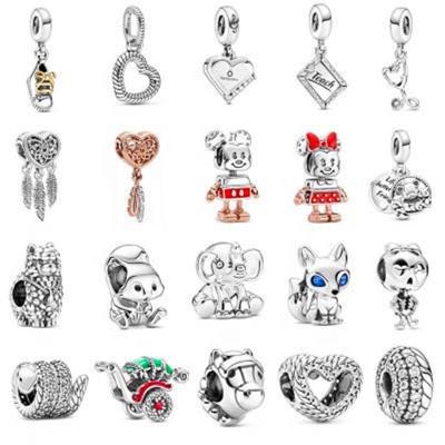 China Factory wholesale CLASSIC new mickey minnie bracelet silver plata 925 designer jewelry charms for bracelet diy 2020 DIY for sale