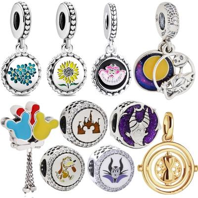 China Cute Original 925 Sterling Silver Mouse Jewelry Charms Daisy Beads Pandora Bracelet Fine Jewelry Silver Pendant Heading For Women for sale