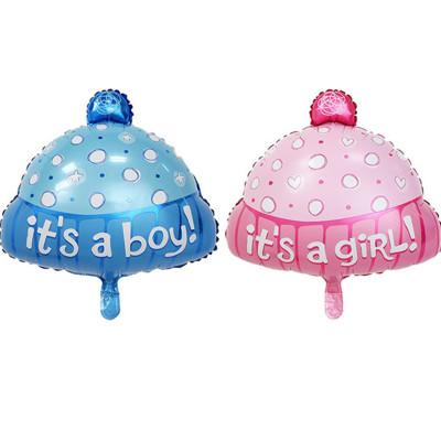 China Shape Pink Blue Balloons Decorations Baby Shower Hat It's A Girl /Boy First Happy Birthday Balloons Decoration Party Supplies for sale