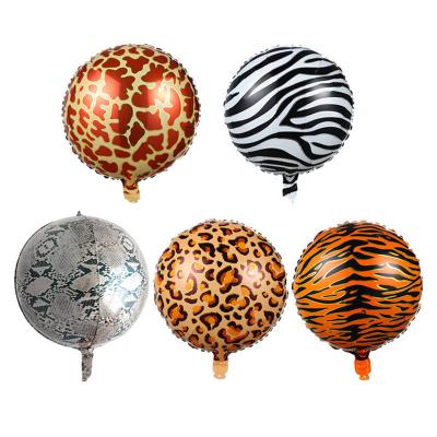 China Decoration 22Inch 4D Animals Striped Jungle Balloon Woodland Balloons Safari Balloon Boy Girl Happy Birthday Party Decor Kids Forest for sale