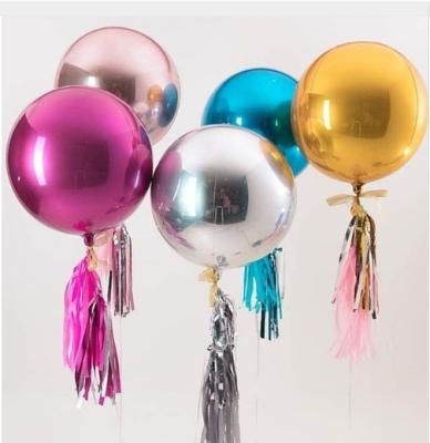 China Decoration Party Decoration Round Shape Air Helium Globos 4D Color Metallic Foil Balloons For China Balloon Factory Party Accessories for sale