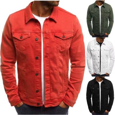 China Wholesale Classic Breathable Denim Jacket Custom Made Cotton Men Clothing Casual Single Bomber Shirt In Running Motorcycle Jacket for sale