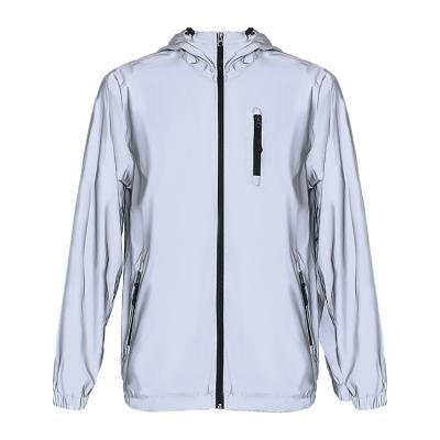 China QUICK DRY Spring Outdoor Simple Basic Classic Men's Shell Jacket Custom Reflective Silver Coating Windproof Windproof Anorak for sale