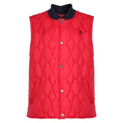 China Waterproof Men Padded Vest Classic Winter Basic Contrast Collar Stripper Warm Quilting Thick Vest for sale