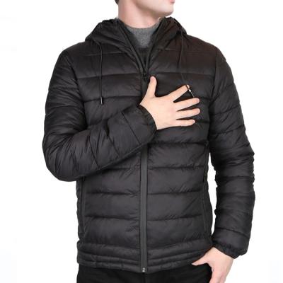 China OEM Custom Made Mens Waterproof Waterproof Faux Down Padded Hood Windproof Zipper Bomber Detachable Filler Jacket for sale