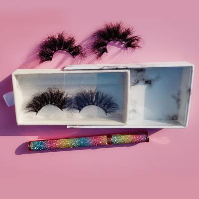 China custom private label fluffly 15mm 25mm mink 5d eyelash box 25mm curly tapered 3D mink 20mm lashes 3d mink lashes wholesale for sale