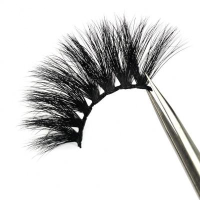 China Natural Soft Mink Eyelashes Long Dramatic 25mm Handmade Eye Lashes Full 3d Strip Lashes for sale