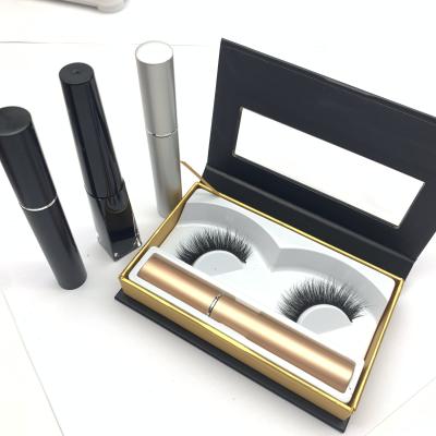 China Wholesale Easy Handmade Mink Magnetic Private Label Lashes With Magnetic Eyeliner Kit for sale