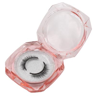 China Pancy 3d natural soft false magnetic eyelash with packing box and magnetic eyeliner customized logo for sale