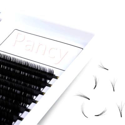 China Faux Cashmere Soft Premium Russian Lashes 3D Volume Silk Mink Eyelashes Volume Fan 0.07 Private Label for sale