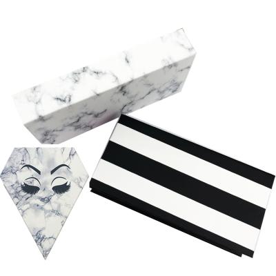 China Eyelash Packaging Box 25Mm Colorful Marble Lashes With Custom Packaging Box Lash Boxes Private Label Free Logo Sticker for sale