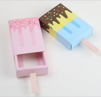 China Creative Customized Handmade Ice Cream Shape Eyelash Strip Packaging Box Wholesale for sale