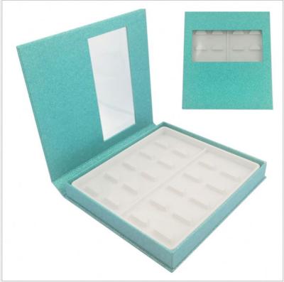 China Handmade Eyelash Packaging Box Transparent Lash Box Oem 10 Square Pairs Paper Eyelash Packaging Box for sale