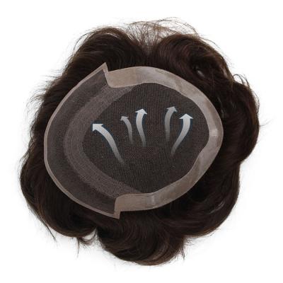 China Oct Hair Straight Hair Hairpiece wholesale 100% brazilian human hair for men wigs hair replacement for sale