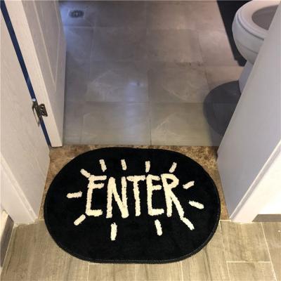 China High Quality Bath Stocked Mat Bathroom Bedroom Mats Rugs For Kitchen Non-Slip 45X65cm Nordic Black And White Simplicity Ins Cutelife for sale