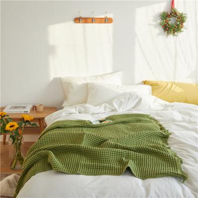 China Cutelife Cotton Folded Nordic Yellow Plaid Knitted Blankets Soft Sofa Bedspread Wearable Other Blankets Picnic Throw Blanket for sale