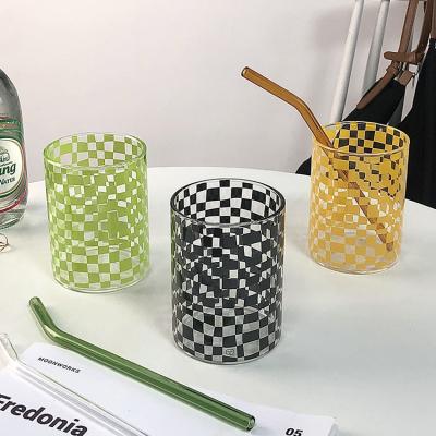 China Eco-friendly Insti Cutelife Wedding Coffee Lattice Heat Resistant Glass Tumbler Coffee Mugs Water Beer Wine Glass Black Tea Milk Beverage Eco-friendly for sale