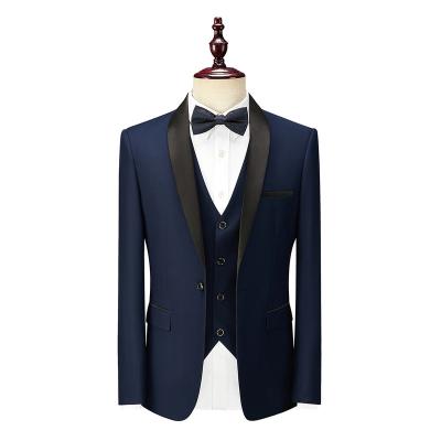 China New Arrival Multi Color Men Suit Black Satin Lapel Tuxedo Formal Wedding Suits Anti Shrink Set For Men for sale