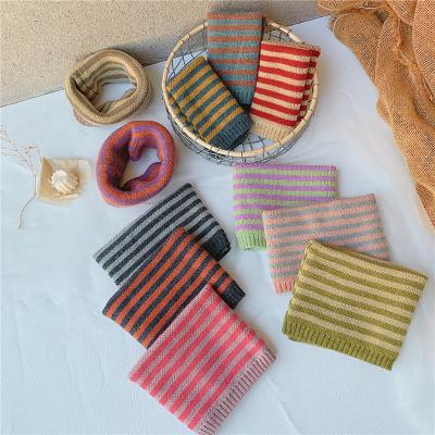 China 2021 Style Short Warm Toddler RTS Toddler Knitted Neckerchief Muffler Shawls Kids Baby Girls Wool Scarf Bibs Wool Ties for sale