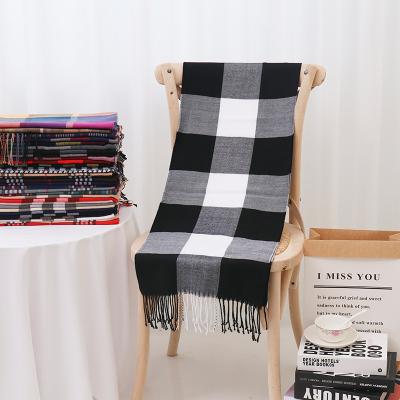 China Fashion Lady Scarf Tassel Pashmina Scarf Warm Soft Comfortable Cashmere Women Girls Fringe Warm Muffler Shawl For Girls Boy Scarf Stripe Amice for sale