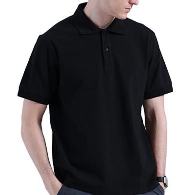 China Wholesale Anti-wrinkle Mens Polo Black Shirt 100% Cotton for sale