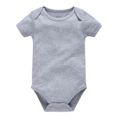 China 100% Cotton Summer Baby Sleeve Triangle Pet Suit One Body Suit One Body Belly Suit Newborn Baby Rising Short Khaki Baby Jumpsuit for sale