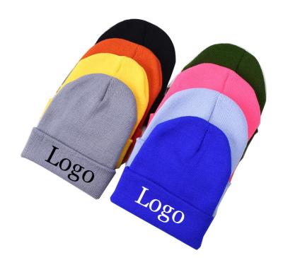 China breathable & New Style Waterproof Acrylic Custom Knit Beanie Caps With All Color Knitted Winter Beanie Hat Custom Logo for sale