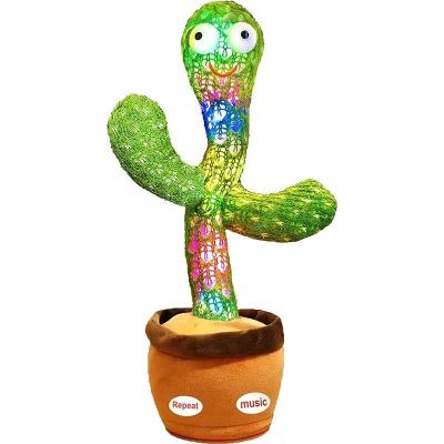 China 2023 Hot Selling Factory Price Children's Creative Toys Plush Dancing Electric Talking Cactus Skin Plush Toys For Novelty Gifts for sale